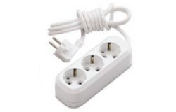 
			Extension cord Makel, 3-socket, 2m, grounded, white, (12)