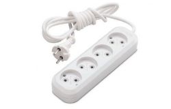 
			Extension cord Makel, 4-socket, 5m, non-grounded, white, (12)