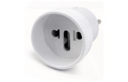 
			Adapter Makel, 1-socket, non-grounded, white, (50)