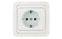 
			Socket Makel, MIMOZA, grounded, white+white