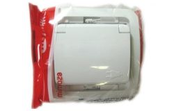 
			Socket with cover Makel, MIMOZA, (no frame), white
