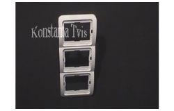 
			Frame Makel, MIMOZA, 3-socket, white, vertical