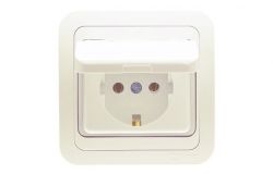 
			Socket with cover Makel, MIMOZA, cream+cream