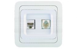 
			Socket Makel, MIMOZA, TF/DATA,, white+white