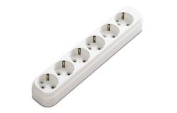 
			Socket blok Makel, 6-socket, grounded, white, (12)