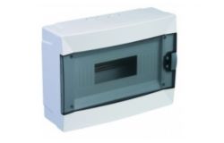 
			Distribution box Makel, 12-socket, IP40, surface, with transp. door