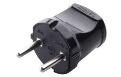 
			Plug Makel, non-grounded, black, (50)