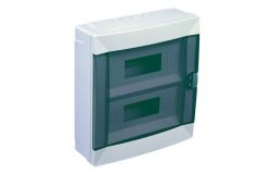 
			Distribution box Makel, 24-socket, IP40, recessed, with transp. door