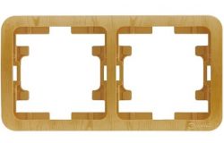
			Frame Makel, MIMOZA, 2-socket, light wood, horisont.