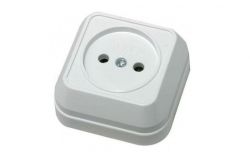 
			Socket Makel, Siva, white, surface