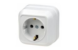 
			Socket Makel, Siva, grounded, white, surface