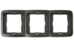 
			Frame Makel, MIMOZA, 3-socket, fume, vertical