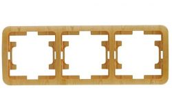 
			Frame Makel, MIMOZA, 3-socket, light wood, vertical