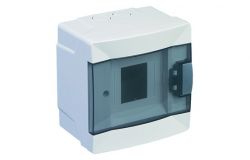 
			Distribution box Makel, 4-socket, IP40, surface, with transp. door