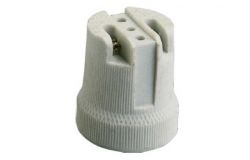 
			Lamp holder E27, IEK, 4A, IP20, white, keramics