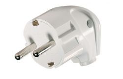 
			Plug Makel, grounded, white, corner, (125)