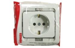 
			Socket Makel, MIMOZA, (no frame), white, with child protection