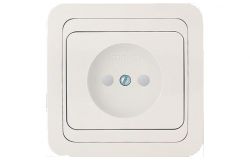 
			Socket Makel, MIMOZA, white+white, with child protection