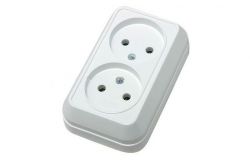 
			Socket Makel, Siva, 2-socket, white, surface