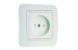 
			Socket Makel, LILLIUM, white+white, with child protection