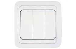 
			Switch Makel, MIMOZA, 3-buttons, white+white