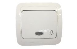 
			Switch Makel, MIMOZA, doorbell, white+white, with a light