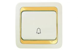 
			Switch Makel, LILLIUM, doorbell, white+golden