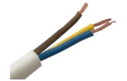 
			Cable, H03VV-F OMY(BVV-LL), 2x0.5, white, (100m)