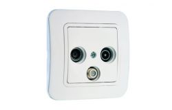 
			Socket Makel, LILLIUM, SAT/TV/RAD, white+white, finite