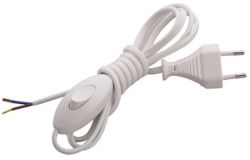 
			Switch with wire Makel, white, (25)