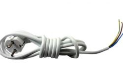 
			Fork with wire Makel, 3x1.5, 2m, grounded, white, (20)