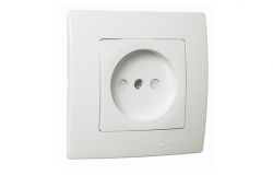 
			Socket Makel, LILLIUM KARE, white, with child protection