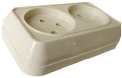 
			Socket Makel, Siva, 2-socket, cream, surface