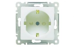 
			Socket Makel, LILLIUM, (mechanism), grounded, white, with child protection