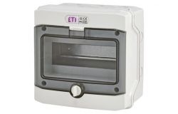 
			Distribution box ETI, 8-socket, IP65, surface, plastic, with transp. door