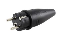 
			Plug ABL, 16A, 250V, grounded, IP44, black, rubber