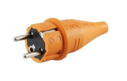 
			Plug ABL, 16A, 250V, grounded, IP44, orange, rubber