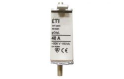 
			Предохранитель ETI, 40A, NH00, 500V, WT-00C/gG