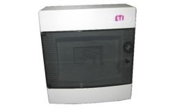 
			Distribution box ETI, 8-socket, IP40, surface, plastic, with transp. door