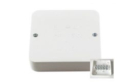 
			Junction box PP, P4, IP20, surface, 90x80x25mm, with clips