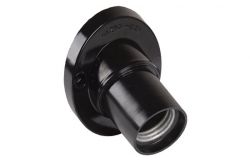 
			Lamp holder E27, IEK, 4A, on the wall / sloping, IP20, black