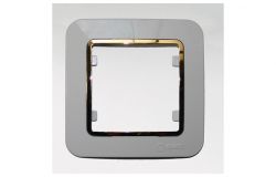 
			Frame Makel, LILLIUM, 1-socket, white+golden