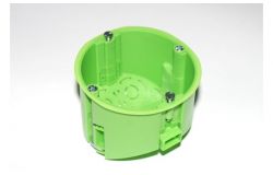 
			Junction box Spelsberg, For plasterboard, 1-socket, IP30, green, 68x50mm