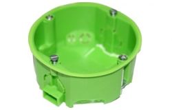 
			Junction box Spelsberg, For plasterboard, 1-socket, IP30, green, 68x35mm