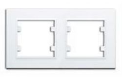 
			Frame Makel, KAREA, 2-socket, white