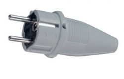 
			Plug ABL, 16A, 250V, grounded, IP44, gray, PVC