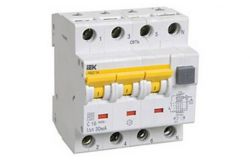 
			Power leakage switch IEK, 4C, 16/0.03A, A, 400V, 6kA