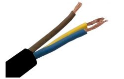
			Cable, H03VV-F OMY(BVV-LL), 2x0.5, black, (100m)