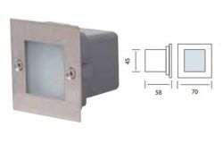 
			Рviestuvas LED, Horoz, HL951L, kvadrato, 0.9W, 46lm, melynas, aikрtл, Ileidїiamas, 220-240V