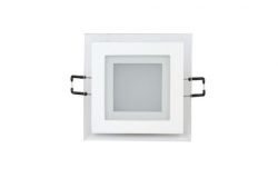 Panel LED, Brillight, 6W, 450lm, 3000K, square, recessed, L95mm, glass, H35mm, 220-240V  